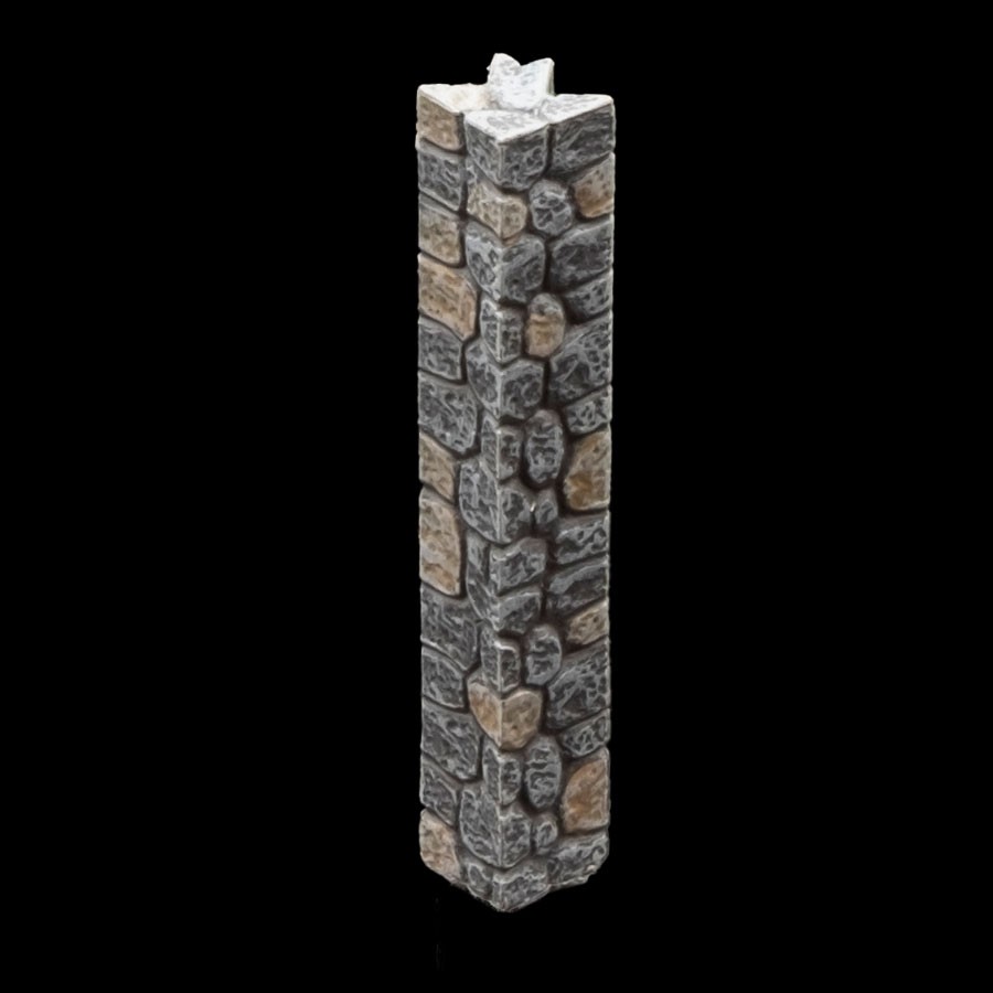 Double-High Fieldstone Corner Post