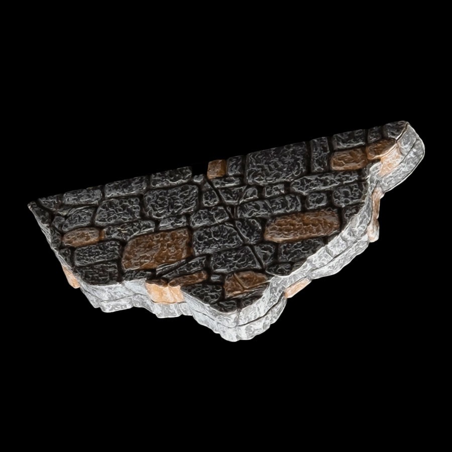 4-Part Ruined Fieldstone Wall - Top