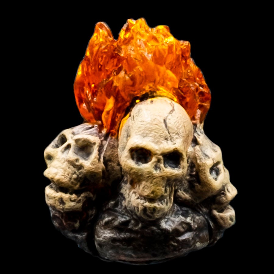 LED Flaming Skull Sconce