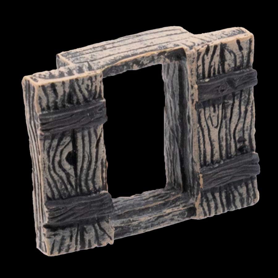 Open Rustic Shutters - Narrow Window Insert