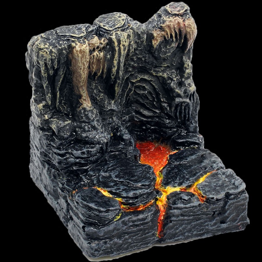 Straight Cavern Puddle Wall - Lava