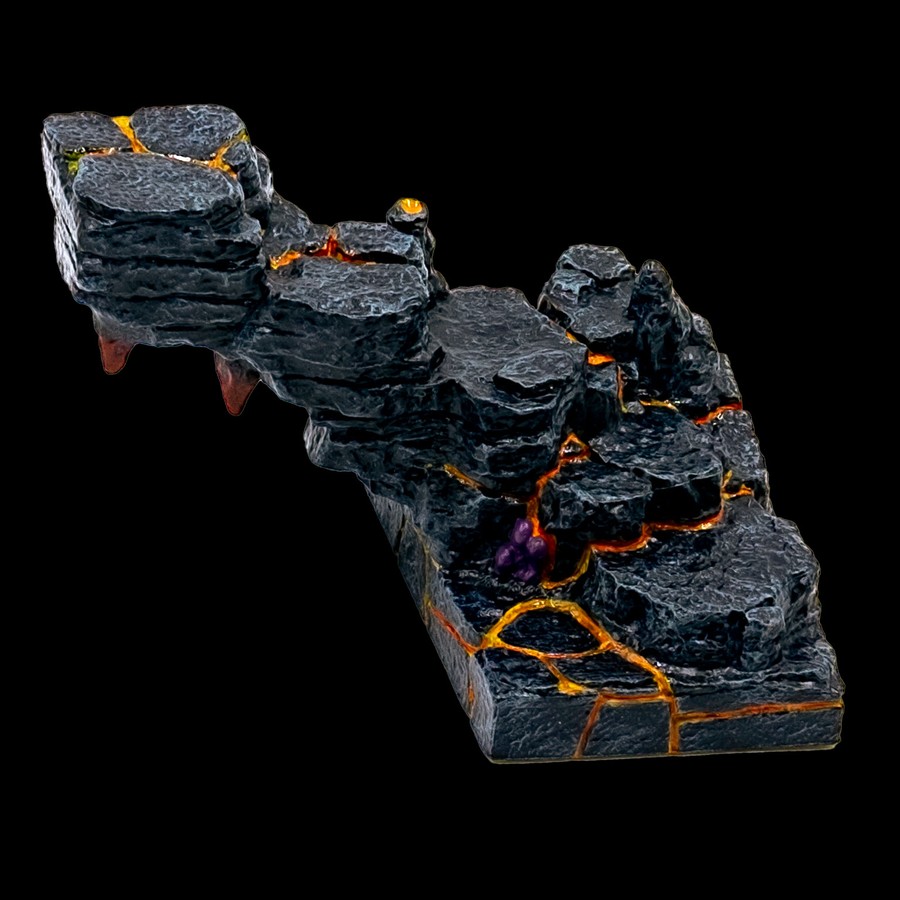 Curved Natural Bridge Base - Lava