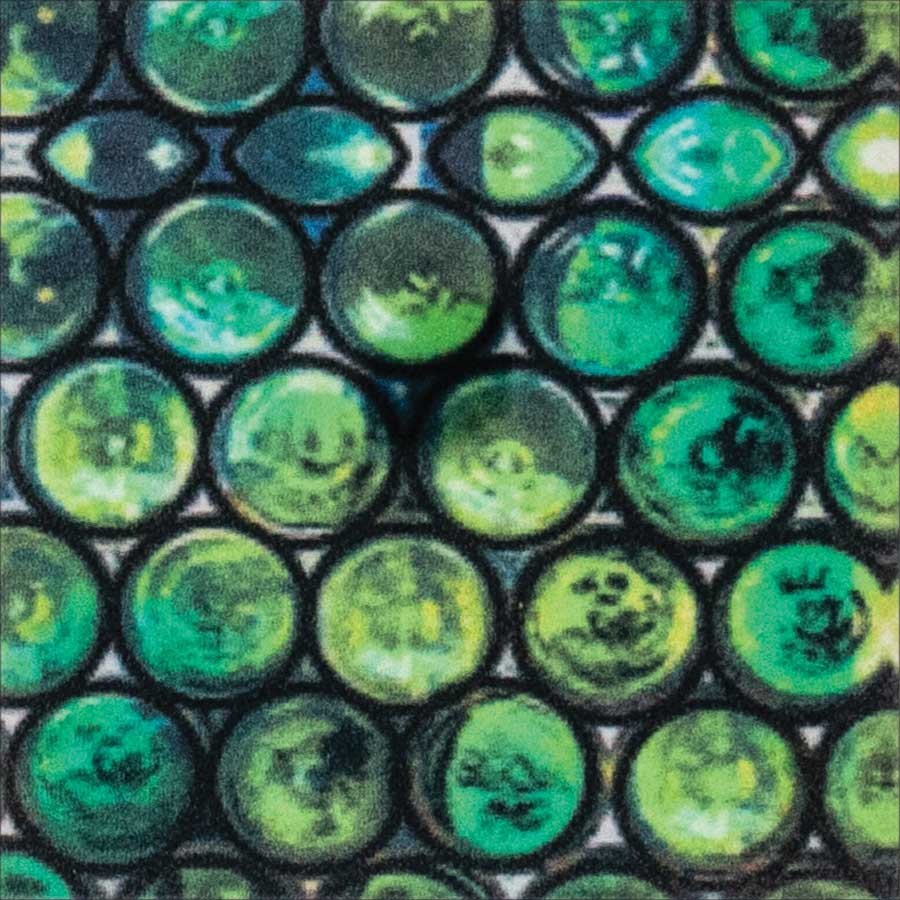 Green Circles Window Pane
