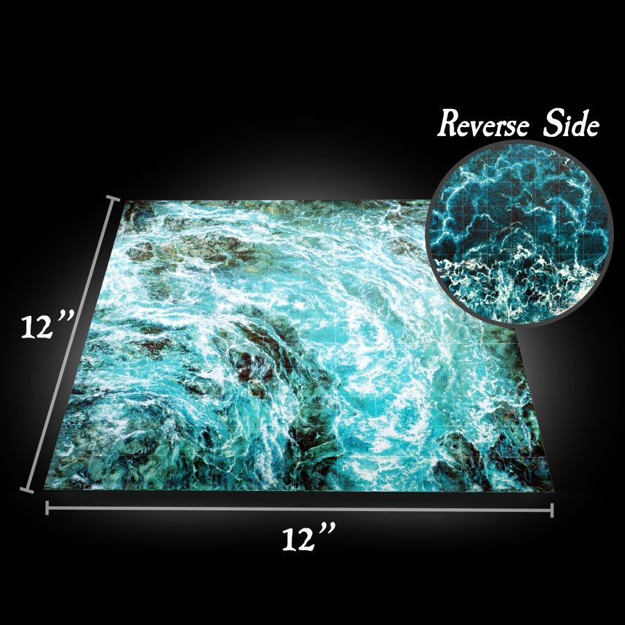 12x12 Raging River Curve / River Mouth (w/grid)