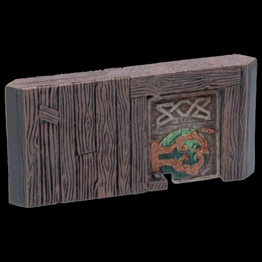 Rustic Wood Offset Door Wall - Elegant Halfling Door