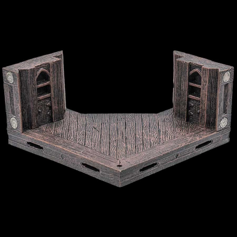 Large Rustic Wood Diagonal Wall